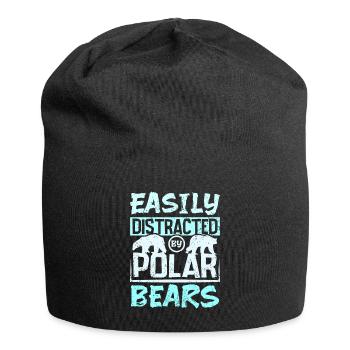 Easily distracted by polar bears - Jersey-Beanie - Schwarz - Vorne