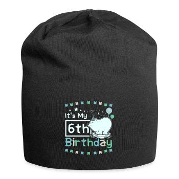 Polar bear 6 years old it's my 6th birthday - Jersey-Beanie - Schwarz - Vorne