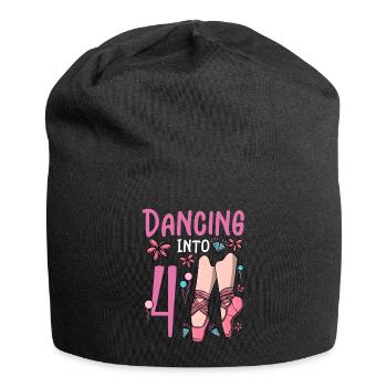Ballettschuhe Tanzballerina 4 Ballett Geburtstag - Jersey-Beanie - Schwarz - Vorne