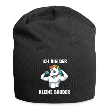 Einhorn Bruder Kleiner Bruder - Ich bin der kleine - Jersey-Beanie - Schwarz - Vorne