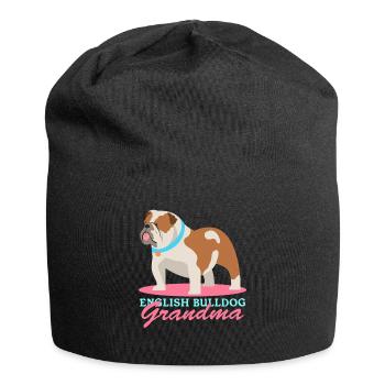 Deutsch Bulldog Grand-mère | Cadeau de propriétaire de chien - Bonnet en jersey - noir - Devant