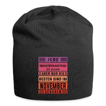 Kaufmann Geburtstag November geboren - Jersey-Beanie - Schwarz - Vorne