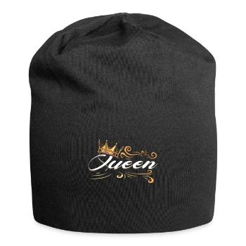 Ehrfürchtige Camping-queen-krone - Jersey-Beanie - Schwarz - Vorne