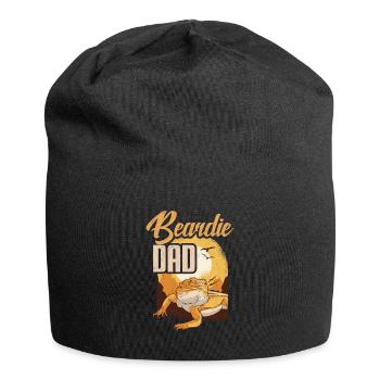 Bartagame Eidechse Reptil Herpetologe - Jersey-Beanie - Schwarz - Vorne