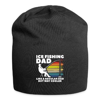 Ice Fishing Dad Like A Regular Dad But Way Cooler - Jersey-Beanie - Schwarz - Vorne