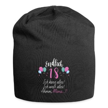 Endlich 18 Ich Kann Alles Ich Weiß Alles - Jersey-Beanie - Schwarz - Vorne