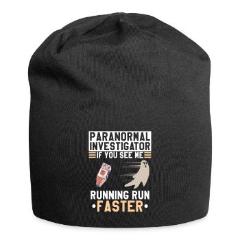 Paranormal Investigator If You See Me Running Run - Jersey Beanie - black - Front