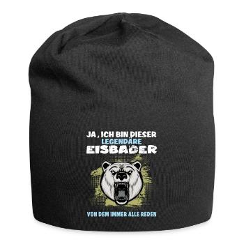eisbaden legendärer eisbader kneipp kryotherapie - Jersey-Beanie - Schwarz - Vorne