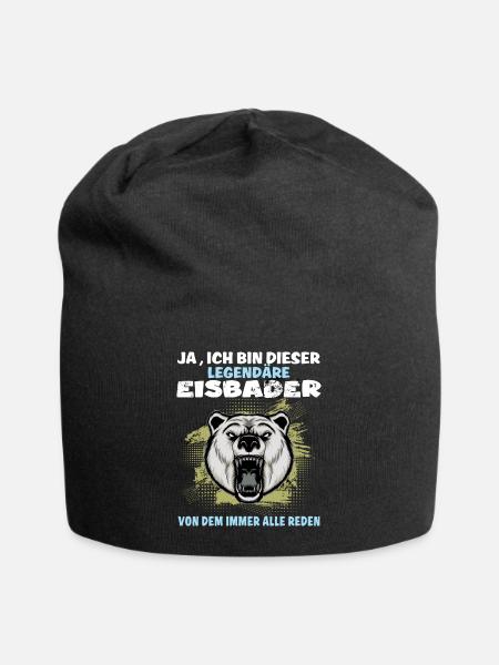 eisbaden legendärer eisbader kneipp kryotherapie - Jersey-Beanie - Schwarz