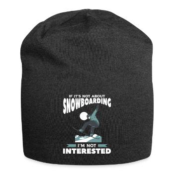 If It's Not About Snowboarding I'm Not Interested - Jersey-Beanie - Anthrazit - Vorne