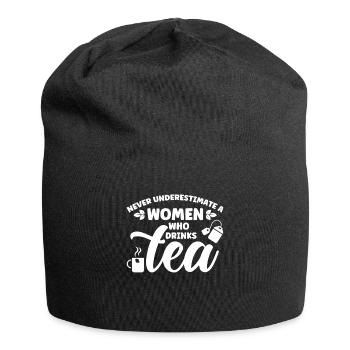 Buveur de thé Amateur de thé Cadeau Thé - Bonnet en jersey - noir - Devant