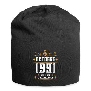 Octobre 1991 31 Ans d'excellence Anniversaire - Bonnet en jersey - noir - Devant