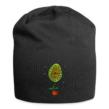 Plant head pot - Jersey Beanie - black - Front