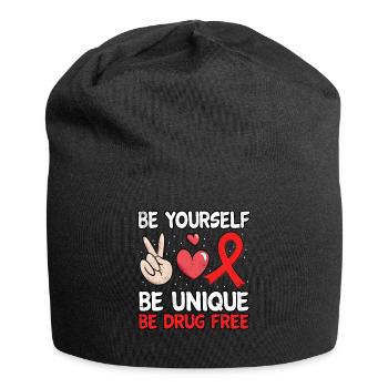 Peace Ribbon Week Awareness In October Unique - Jersey-Beanie - Schwarz - Vorne