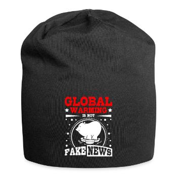 Global warming is not fake newas - Jersey-Beanie - Schwarz - Vorne