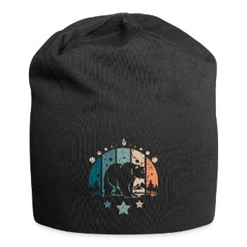 Retro Vintage Forest Polar Bear - Jersey-Beanie - Schwarz - Vorne