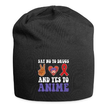 Peace Ribbon Week Awareness Yes Anime Wear Red - Jersey-Beanie - Schwarz - Vorne