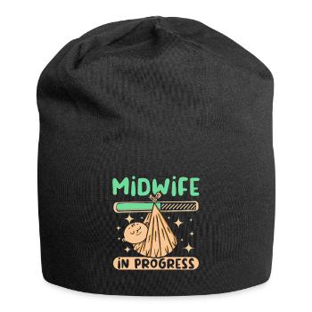 Midwife in progress - Jersey-Beanie - Schwarz - Vorne
