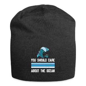 Vous devriez vous soucier de la vie aquatique de l’océan - Bonnet en jersey - charbon - Devant