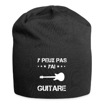je peux pas j'ai guitare électrique cadeau - Bonnet en jersey - noir - Devant