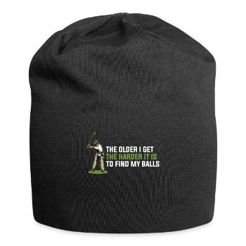Plus je vieillis, plus c’est difficile d’être un cadeau de golf - Bonnet en jersey - noir - Devant