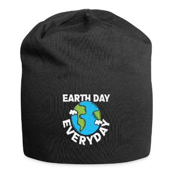 Earth Day Alltag Planet Erde Zitate - Jersey-Beanie - Schwarz - Vorne