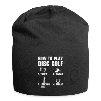 Comment jouer à Disc Golf Funnier - Bonnet en jersey - noir - Devant