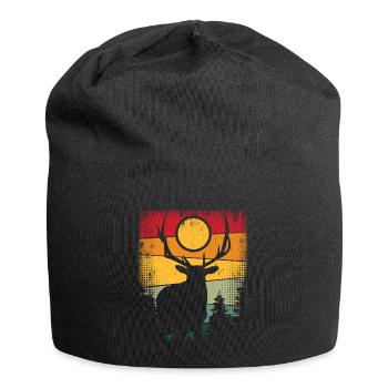 Retro Deer Vintage Hunter Moose Hunting Professional Hunter - Jersey Beanie - black - Front