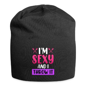 Frauen Darts Damen Dartpfeile Zubehör Dart - Jersey-Beanie - Schwarz - Vorne