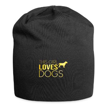 Dicton de chien de fille - Bonnet en jersey - noir - Devant