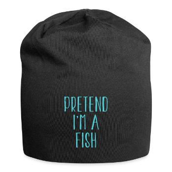 Funny Pretend I'm Fish Costume For Halloween - Jersey Beanie - black - Front