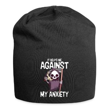 Against My Fear Marijuana Weed Cannabis Smoking - Jersey Beanie - black - Front