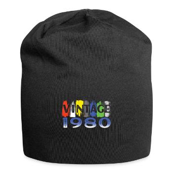 Vintage 1980 Retro Bitrthday Limited Edition - Jersey Beanie - black - Front