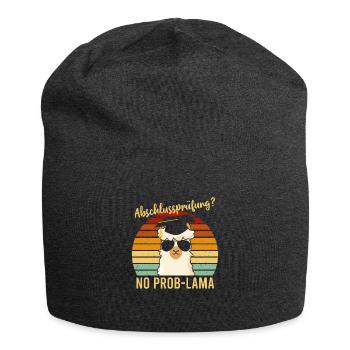 Abschlussprüfung No Problama Schulabschluss - Jersey-Beanie - Anthrazit - Vorne