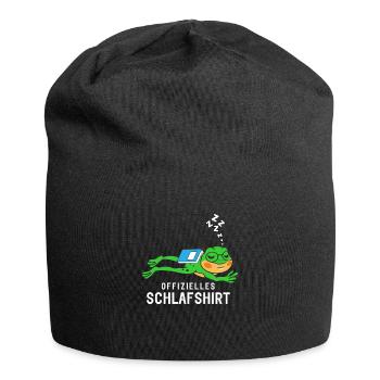 Offizielles Schlafshirt Schlafanzug Frosch Buch - Jersey-Beanie - Schwarz - Vorne
