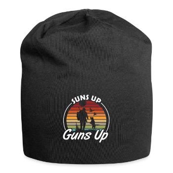 Chien de chasse Soleils Up Guns Up Duck Hunting - Bonnet en jersey - noir - Devant