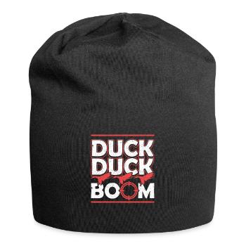 I love more Duck Hunting being a Dad Entenjagd - Jersey-Beanie - Schwarz - Vorne