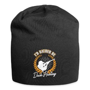 Id plutôt être Duck Hunting Entenjagd - Bonnet en jersey - noir - Devant
