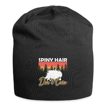 Stachlige Nagetier Spiny Hair dont Care Stachelsch - Jersey-Beanie - Schwarz - Vorne