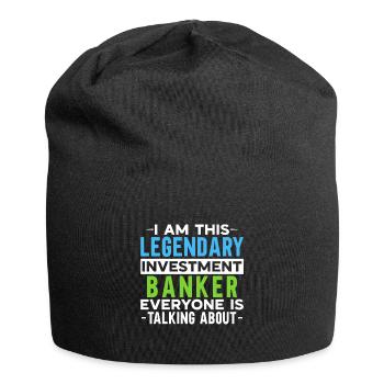 Banquier Banque Argent Banquier - Bonnet en jersey - noir - Devant