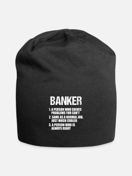 Bänker Bank Geld Banker - Jersey-Beanie - Schwarz