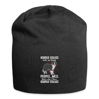 Border Collie Dog Dog Herding Dog Gift - Jersey Beanie - black - Front