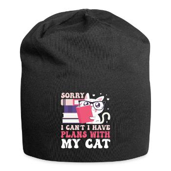 Les amateurs de livres de chats lisent des livres - Bonnet en jersey - noir - Devant