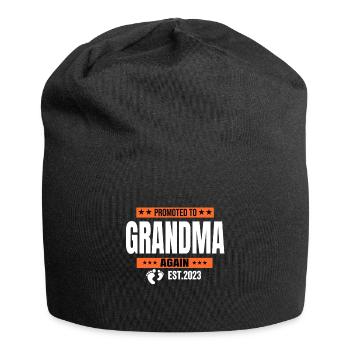 Promoted to Grandma Again Est 2023 / New Grandma - Jersey-Beanie - Schwarz - Vorne