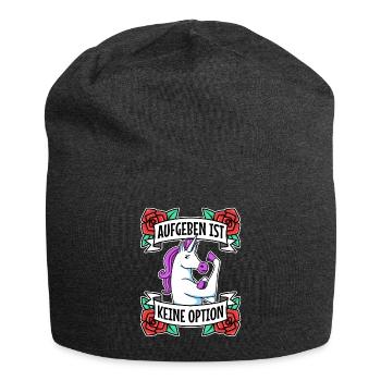 Aufgeben ist keine option - Jersey-Beanie - Anthrazit - Vorne