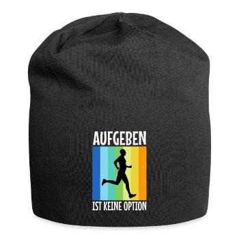 Aufgeben ist keine option - Jersey-Beanie - Schwarz - Vorne