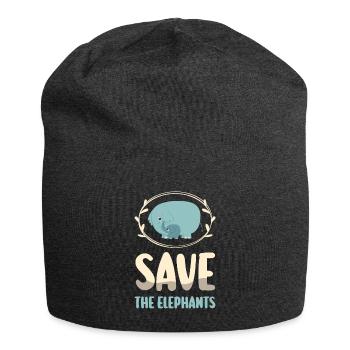 Elefant Geschenk Für Rüssel Afrika Wildnis Zoo - Jersey-Beanie - Anthrazit - Vorne