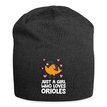 Just a Girl Who Loves Orioles - Jersey Beanie - charcoal grey - Front