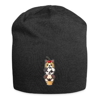 Scoop Eiscreme Hund Hundehalter Hunde Liebhaber - Jersey-Beanie - Anthrazit - Vorne