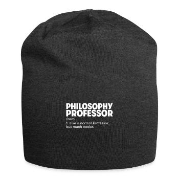Professor für Philosophie - Jersey-Beanie - Anthrazit - Vorne